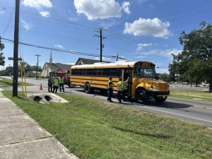 KPD shuts down Center Street to tend to Hays CISD bus