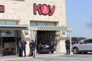 Car crashes into Koy restaurant